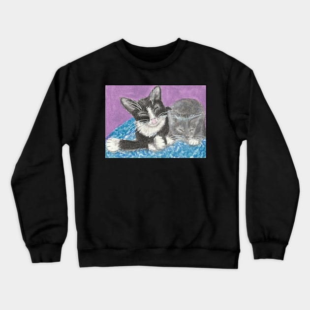 Cute kittens cat art Crewneck Sweatshirt by SamsArtworks